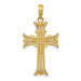 14K Yellow Gold Dove On Cross Pendant - (A83-916) 14K Yellow Gold Dove On Cross Pendant - (A83-916)
