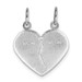 Daughter - Mom 2 Piece Heart Pendant Charm - Break-a-part - 14K White Gold - (A84-116)