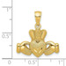 14K Yellow Gold Polished & Textured Claddagh Pendant - (A84-133) 14K Yellow Gold Polished & Textured Claddagh Pendant - (A84-133)