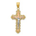 14K Tri-Color Gold Diamond-cut Crucifix Pendant - (A84-548) 14K Tri-Color Gold Diamond-cut Crucifix Pendant - (A84-548)