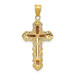 14K Tri-Color Gold Diamond-cut Crucifix Pendant - (A84-548) 14K Tri-Color Gold Diamond-cut Crucifix Pendant - (A84-548)