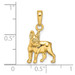 14K Yellow Gold Boston Terrier Dog Pendant - (A84-777)
