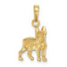 14K Yellow Gold Boston Terrier Dog Pendant - (A84-777)