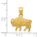 14K Yellow Gold Diamond-cut Buffalo Pendant - (A84-833) 14K Yellow Gold Diamond-cut Buffalo Pendant - (A84-833)