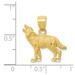 14K Yellow Gold Diamond-cut Wolf Pendant - (A84-902) 14K Yellow Gold Diamond-cut Wolf Pendant - (A84-902)