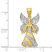 14K Yellow Gold Yellow & White Gold Two-tone Angel Pendant - (A85-506)