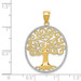 14K Yellow Gold & Rhodium Filigree Tree of Life Pendant - (A85-618) 14K Yellow Gold & Rhodium Filigree Tree of Life Pendant - (A85-618)