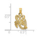 14K Yellow Gold 3-D Scorpio Zodiac Charm Pendant - (A90-171)