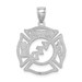 14k White Gold VFD Member Shield Charm Pendant - (A90-910)