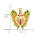 14K Yellow Gold With Multi-color Enamel Butterfly Charm Pendant - (A91-438)