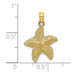 14K Yellow Gold Starfish With Beaded Texture Charm Pendant - (A92-875) 14K Yellow Gold Starfish With Beaded Texture Charm Pendant - (A92-875)