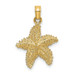 14K Yellow Gold Starfish With Beaded Texture Charm Pendant - (A92-875) 14K Yellow Gold Starfish With Beaded Texture Charm Pendant - (A92-875)