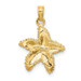 14K Yellow Gold Starfish With Beaded Texture Charm Pendant - (A92-875) 14K Yellow Gold Starfish With Beaded Texture Charm Pendant - (A92-875)