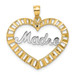 14K Yellow Gold Two-tone Madre In Heart Charm Pendant - (A93-982) 14K Yellow Gold Two-tone Madre In Heart Charm Pendant - (A93-982)
