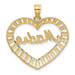 14K Yellow Gold Two-tone Madre In Heart Charm Pendant - (A93-982) 14K Yellow Gold Two-tone Madre In Heart Charm Pendant - (A93-982)