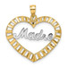 14K Yellow Gold Two-tone Madre In Heart Charm Pendant - (A93-982) 14K Yellow Gold Two-tone Madre In Heart Charm Pendant - (A93-982)