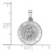 14K White Gold Polished and Satin Saint Christopher Medal Pendant 15mm width - (B11-189)