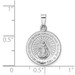 14K White Gold Polished and Satin Miraculous Medal Pendant 15mm width - (B11-230)
