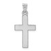 14K White Gold Cross Pendant 29mm length - (B11-236)