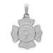 14K White Gold Polished and Satin St. Florian Badge Pendant 16mm width - (B11-290) 14K White Gold Polished and Satin St. Florian Badge Pendant 16mm width - (B11-290)