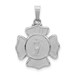 14K White Gold Polished and Satin St. Florian Badge Pendant 16mm width - (B11-290) 14K White Gold Polished and Satin St. Florian Badge Pendant 16mm width - (B11-290)