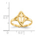 14K Yellow Gold Ichthus with Cross Ring - Size 6 - (B31-866)