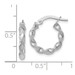 Leslie's 14K White Gold Twisted Hoop Earrings 16mm length - (B37-298)