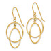 14K Yellow Gold Polished Circles Dangle Earrings - (B42-575)