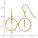 14K Yellow Gold Polished Circles Dangle Earrings - (B42-575)