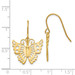 14K Yellow Gold Dangle Butterfly Shepherd Hook Earrings - (B42-744)