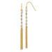 14K Two-tone Gold Bead Tassel Earrings - (B44-501) 14K Two-tone Gold Bead Tassel Earrings - (B44-501)