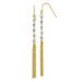 14K Two-tone Gold Bead Tassel Earrings - (B44-501) 14K Two-tone Gold Bead Tassel Earrings - (B44-501)