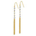 14K Two-tone Gold Bead Tassel Earrings - (B44-501) 14K Two-tone Gold Bead Tassel Earrings - (B44-501)