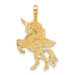 14K Yellow Gold Unicorn Charm - (A82-848)