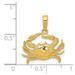 14K Yellow Gold Blue Crab Pendant - (A83-228) 14K Yellow Gold Blue Crab Pendant - (A83-228)