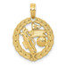 14K Yellow Gold Solid Polished Golf Theme Pendant - (A83-347) 14K Yellow Gold Solid Polished Golf Theme Pendant - (A83-347)