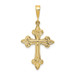 14K Yellow Gold Fleur de Lis Cross Pendant 39mm length - (A83-424) 14K Yellow Gold Fleur de Lis Cross Pendant 39mm length - (A83-424)
