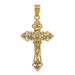 14K Two-tone Gold Medium Lacey-edged INRI Crucifix Pendant - (A83-524) 14K Two-tone Gold Medium Lacey-edged INRI Crucifix Pendant - (A83-524)