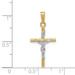 14K Two-tone Gold INRI Crucifix Pendant 28mm length - (A83-591) 14K Two-tone Gold INRI Crucifix Pendant 28mm length - (A83-591)