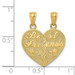 14K Yellow Gold Best Friends Heart Break Apart Pendants - (A83-657)