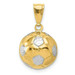 14K Yellow Gold Soccer Ball Pendant - (A84-255)
