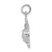 14K White Gold Solid Polished Open-Backed Turtle Charm - (A84-264) 14K White Gold Solid Polished Open-Backed Turtle Charm - (A84-264)