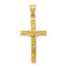 14K Yellow Gold Crucifix Pendant 34mm length - (A84-651)