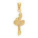 14K Yellow Gold Pink Enameled Ballerina Pendant - (A84-881) 14K Yellow Gold Pink Enameled Ballerina Pendant - (A84-881)