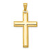 14K Yellow Gold Two-tone Reversible Cross Pendant - (A85-101)