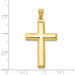 14K Yellow Gold Two-tone Reversible Cross Pendant - (A85-101)
