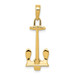 14K Yellow Gold Navy Anchor Pendant - (A85-214) 14K Yellow Gold Navy Anchor Pendant - (A85-214)