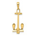 14K Yellow Gold Navy Anchor Pendant - (A85-214) 14K Yellow Gold Navy Anchor Pendant - (A85-214)
