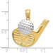 14K Yellow Gold and Rhodium Golf Pendant - (A85-237) 14K Yellow Gold and Rhodium Golf Pendant - (A85-237)