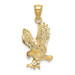 14K Yellow Gold Satin Diamond-cut Eagle Pendant - (A85-255) 14K Yellow Gold Satin Diamond-cut Eagle Pendant - (A85-255)